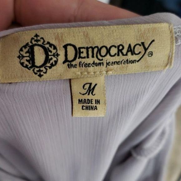 Democracy gray long sleeve blouse medium‎ - Picture 7 of 7